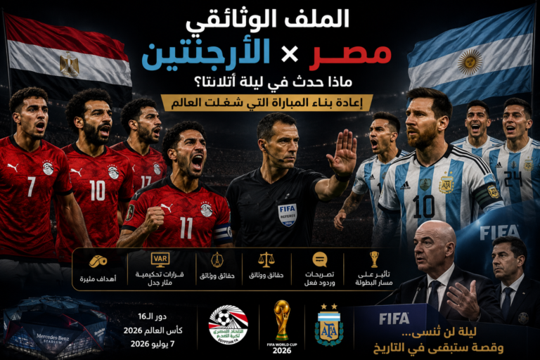 مباراة مصر والأرجنتين كأس العالم 2026